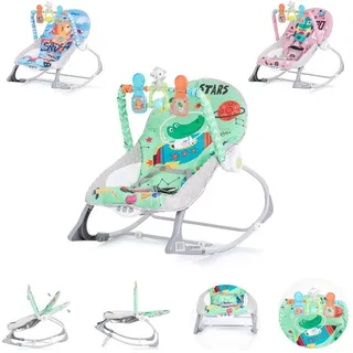 Chipolino Babywippe Baby Spa 2 in 1 elektrisch Stuhl Schaukelfunktion Spielbogen rosa