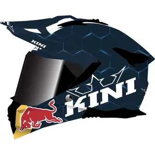 Kini Red Bull 2.0, Endurohelm - Matt Dunkelblau/Weiß/Blau - M
