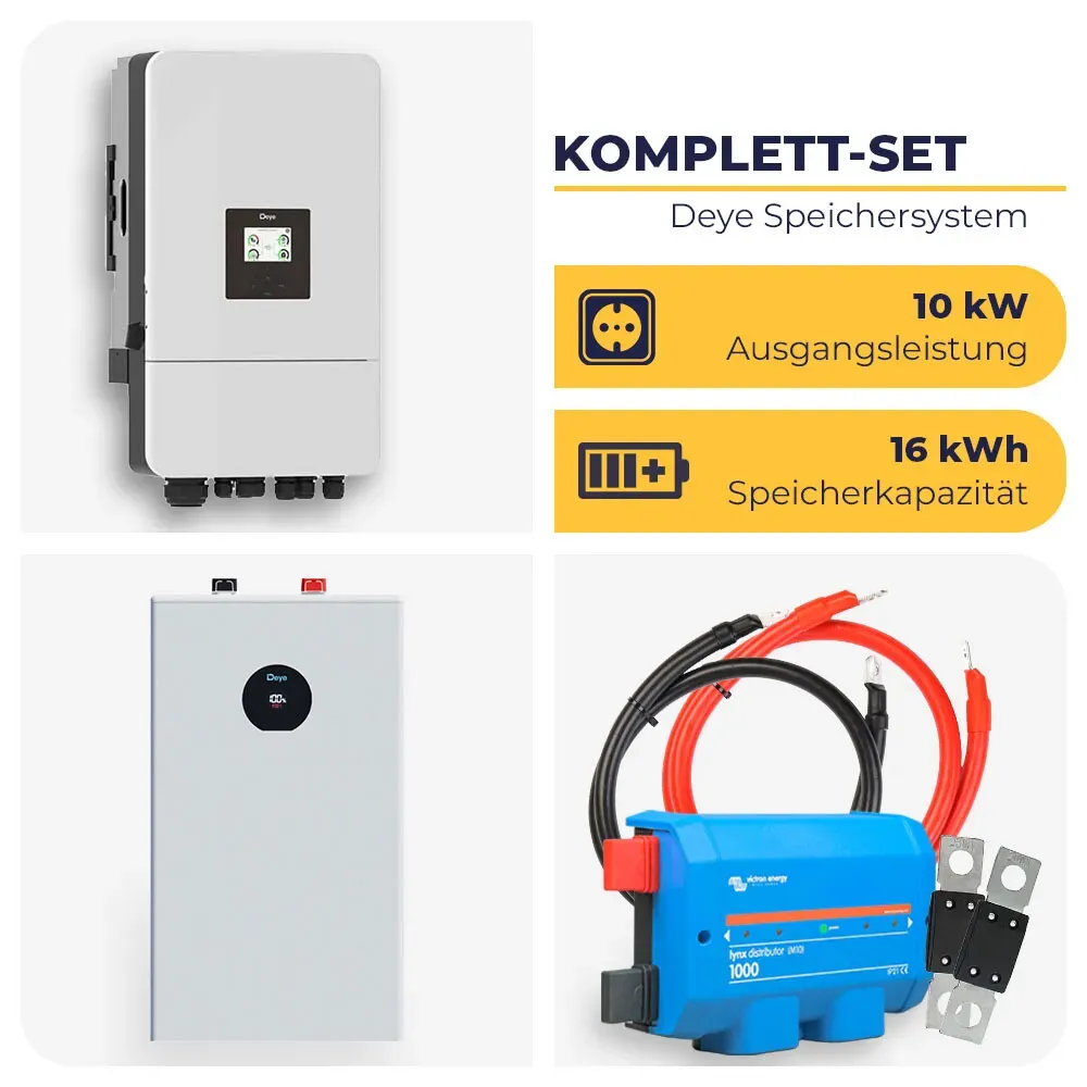 SET Deye SUN-10K-SG05LP3-EU-SM2 mit 1x Deye SE-F16 Batteriespeicher | 10 kW 16 kWh