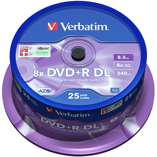 Verbatim DVD+R DL 8,5 GB 8x 25 St.