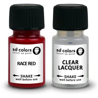 SD COLORS Race Red Lackreparaturlack mit Pinsel, 15 ML Race rot (Farbe + Lack)