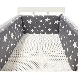 Evimstil Babybett Umrandungen Baby Bettumrandung Baby Nestchen Bettumrandung Bettschlange Baumwolle 30x200 cm Babybettschutzumrandung für Kinderbetten Kantenschutz