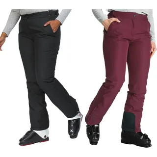 maier sports Ski-Hose für Damen winddichte Softshell-Hose wasserdichte Snowboard-Hose Große Größen 27996018-43908143 Schwarz oder Lila - 56