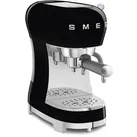 Smeg Espressomaschine ECF02BLEU 50er Retro Style, Milchaufschäumer, 1,1 Liter, Kunststoff, schwarz