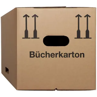 KK Verpackungen Aufbewahrungsbox (Spar-Set, 25 St., 25er-Set), Bücherkartons Umzugskartons Ordnerkartons Braun braun