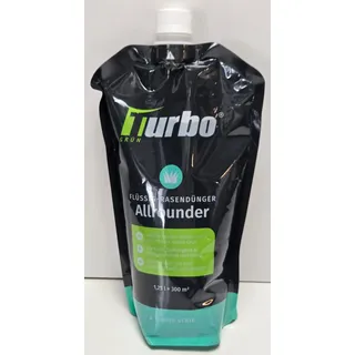 Turbogrün Rasendünger Flüssig – 1,25 L für 300 m2 – Sommer & Frühjahr (1209 W2)