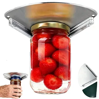 Unterschrank Glasöffner für Senioren, Glasöffner für Schwache Hände & Senioren mit Arthritis, Deckelöffner für Schraubgläser, Glasdeckel und Flaschenöffner, Dosenöffner, Einhandglasöffner