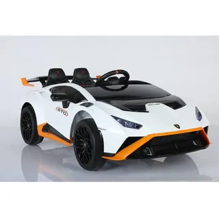 ES-Toys Kinder Elektroauto Lamborghini Huracan STO Drift Fernbedienung MP3 USB weiß