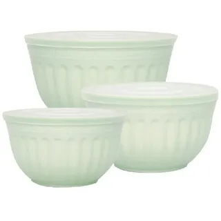 GREENGATE Schüssel 3er Set Alice Pale Green Grün mit Deckel | Gr.: onesize