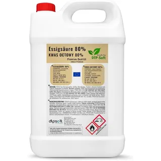 5l Essigsäure 80% Premium Qualität Essigessenz 5 liter