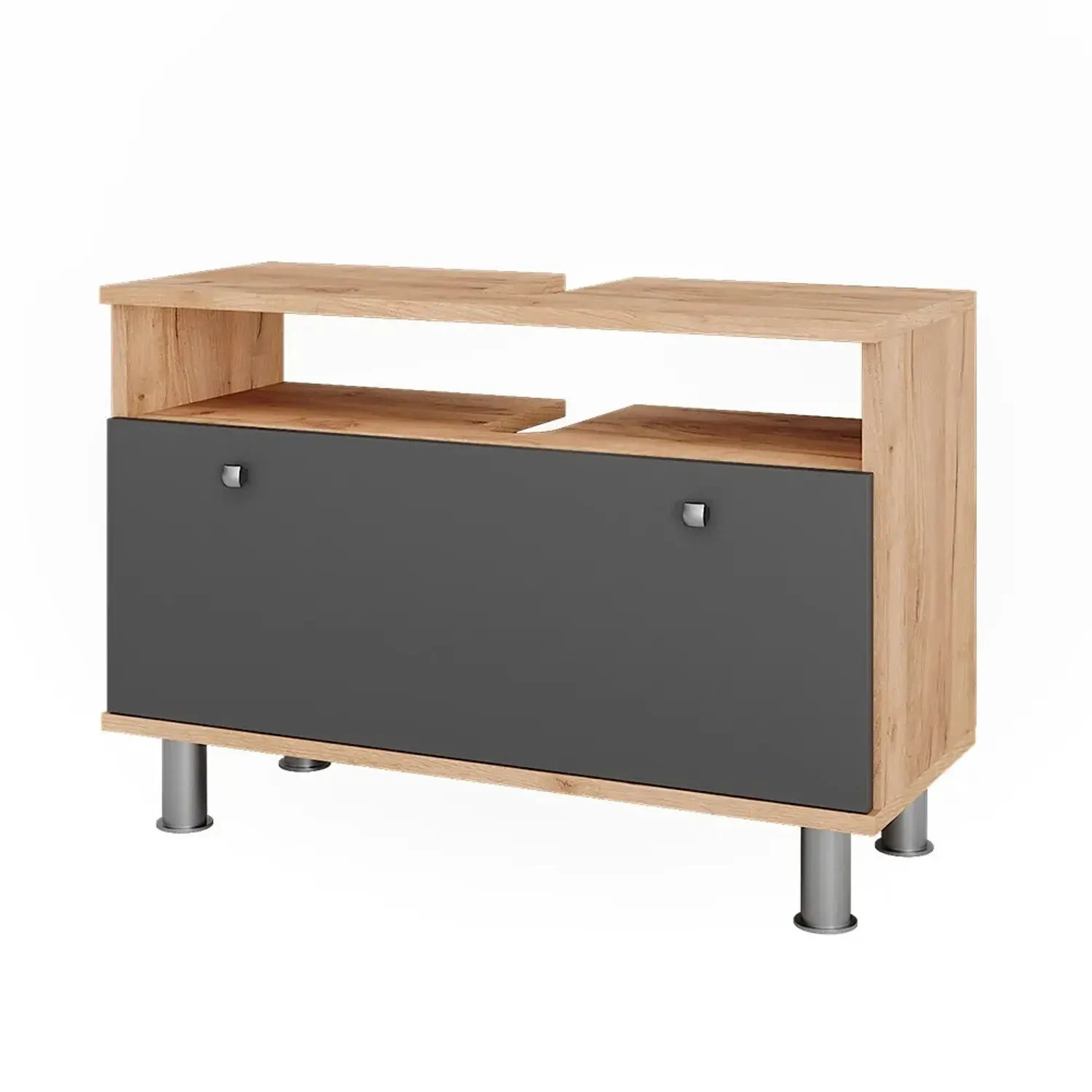 Vicco Waschbeckenunterschrank Fynn Goldkraft Eiche/Anthrazit 80 x 54 cm mit Schublade