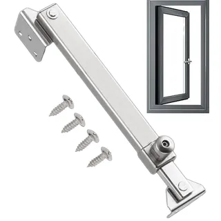 Fensterfeststeller - 18.2x3.5cm Fensterstopper Aus Edelstahl Mit Zinklegierung | Zuschlagschutz Für Flügelfenster | Rostfreier Fensterhalter Für Bad Kinderzimmer Schlafzimmer