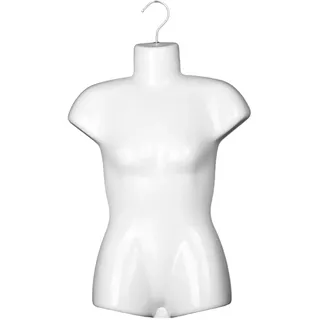 rockible Hängende Schaufensterpuppe, Weibliche Schaufensterpuppe, Kleiderbügel, Haken, Schaufensterpuppe, Körper, Torso für Einkaufszentren, Mädchen, Bademode, Höhe 50cm
