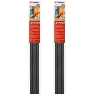 Tesa tesa, 05418-00500-05 Türbodendoppeldichtung tesamoll Zugluftstopper für glatte Böden im 2er Pack - Zuschneidbare Türdichtung zum Schutz vor Zugluft - mit Schallschutz - 2x 95 cm x B) 0.95 m x 25 mm, 2 St.