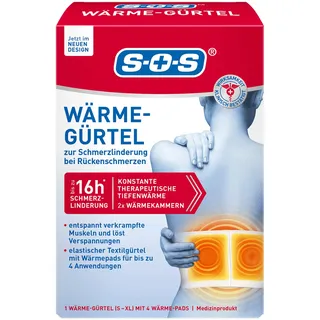 SOS Wärme-Gürtel(1er Pack) Rückenwärmer zur Schmerzlinderung bei Rückenschmerzen - wärmender Hüftgürtel für verkrampfte Muskeln & Verspannungen