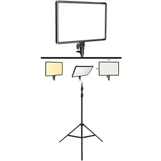 Bundle of Rollei Lumis LED Panel Bi-Colour + Rollei Lampenstativ 200 cm. Studio-Lampenstativ für LED-Dauerleuchten,Blitz-Geräten und sonstigem Zubehör mit Spigot Anschluss., 28531