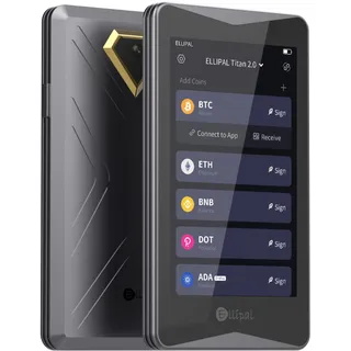 ELLIPAL Titan 2.0 Krypto-Wallet - 100% Offline-Hardware-Cold-Wallet mit Air-Gapped-Technologie, Bitcoin-Sicherheit, Speichern und Verwalten von Tausenden Coins und Tokens.