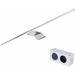 Kalb Material Für Möbel Eloria LED Spiegelschrankleuchte mit 230V Energiebox, 12V DC, Neutralweiß, Spiegelschrank Beleuchtung LED, Aufbauleuchte für Badezimmerschrank, Licht für Spiegelschrank