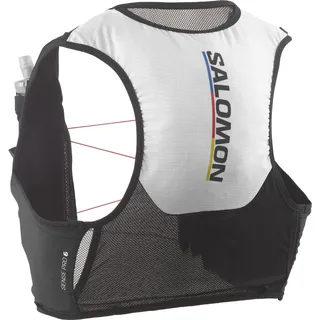 Salomon sense pro 6 race flag trinkrucksack flasks schwarz weis unisex / 6