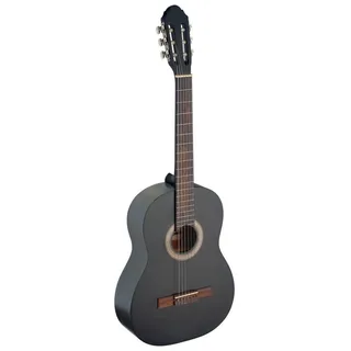 Stagg C440 M BLK 4/4 Konzertgitarre schwarz matt klassische Gitarre mit Lindendecke