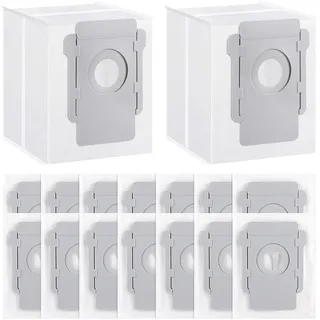 AMZJMT 16 Stück Staubsaugerbeutel für iRobot Roomba i7/i7+ i7 Plus/i3+/i3 Plus /i4+/i6+/ i6 Plus /i8 18+/j7 j7+/s9,s9+ s9 Plus,Ersatz Staubbeutel Bags Geeignet für irobot roomba ersatzteile