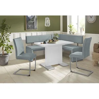 OTTO home Charissa 170 x 90 x 140 cm Strukturstoff langer Schenkel links hellblaublau