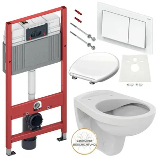 TECE Vorwandelement WC TECE Spülkasten Ideal Standard WC spülrandlos, Spar-Set weiß