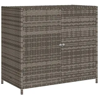 vidaXL Gartenschrank Grau 83x45x76 cm Poly Rattan