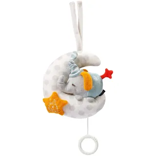 Fehn Music Box Good Night kontrastierendes Hängespielzeug mit Melodie Elephant on the Moon 1 St.
