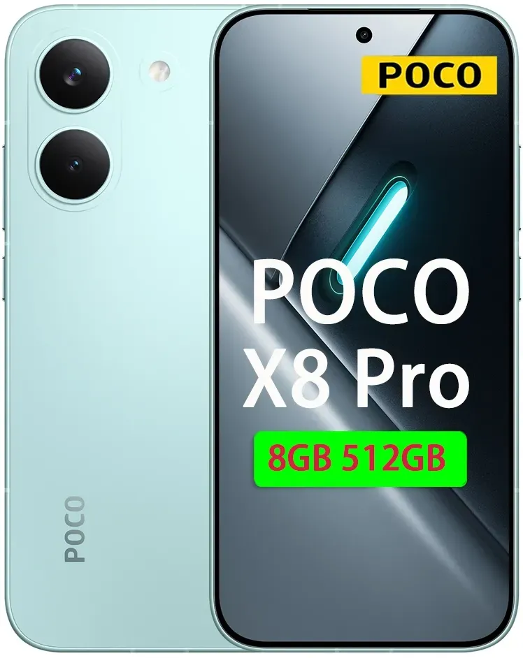 Global Version POCO X8 Pro Mobile Phones 100W HyperCharge 27W Reverse Charging 6.59'' Immersive View 50MP High Resolution Smartphone