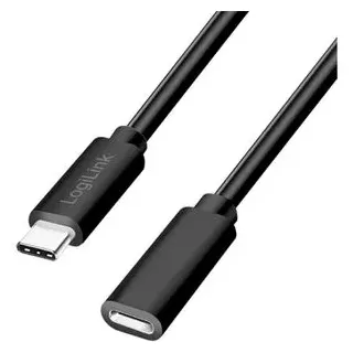 Logilink USB-C® Kabel USB 2.0 USB-C® Stecker, USB-C® Buchse Schwarz