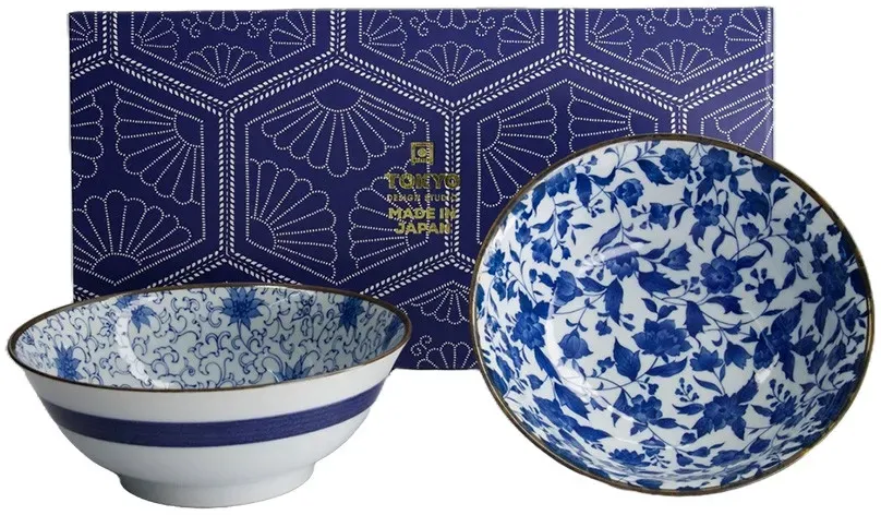 Tokyo Design Original japanisches Ramen Schalen Set Bowl HARU BLUE