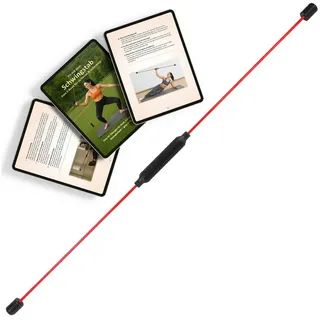 ALPIDEX Swingstick Schwingstab Fitness Swingstick inkl. E-Book mit Übungen rot