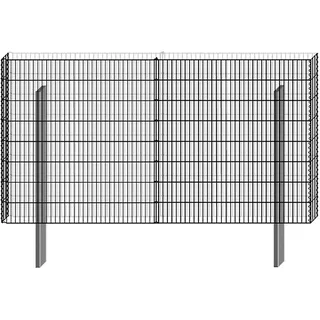 Bellissa Gabionen-Basisbausatz Limes 90 cm x 227 cm x 23 cm