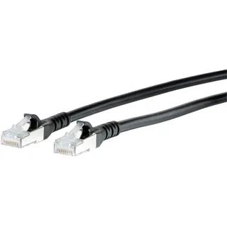 METZ CONNECT Patchkabel Cat.6A 10G AWG26 2xRJ45 schwarz 0,5m