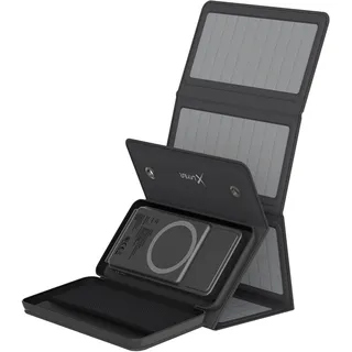 Xlayer Powerbank Solar 15W 10.000 mAh Wireless Solarpanel externes Ladegerät