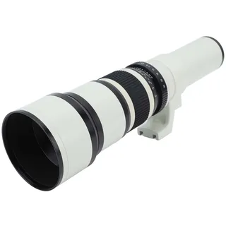 Digitalkameras und Zubehör, Teleobjektiv mit Adapterring, 500 mm, F6.3, mehrschichtige MC-Beschichtung, manueller Fokus für Fernfotografie, Weiß, 46 x 15 x 14 cm, Objektiv und Zubehör