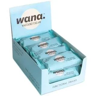 Wana WaffandCream Proteinriegel, 12 x 43 g Riegel, Dark Chocolate & Coconut Cream
