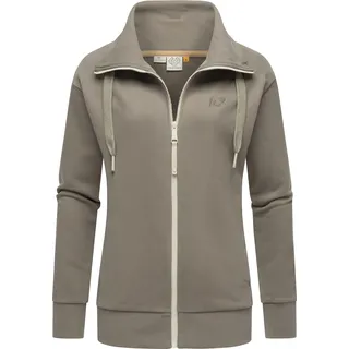 Ragwear Sweatjacke "Shocky" Gr. XS (34), braun, Damen, Obermaterial: 70% Baumwolle, 30% Polyester; Innenfutter: 70% Baumwolle, 30% Polyester, Sweatjacken, sportliche Damen Zip-Hoodie mit Kordeln