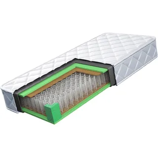 Boxxx Federkernmatratze, Weiß, Textil, H4, 90x200 cm, Oeko-Tex® Standard 100, atmungsaktiv, alternative Größen erhältlich, Schlafzimmer