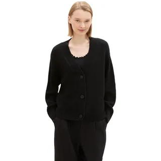 Tom Tailor V Neck Strickjacke Deep Black S