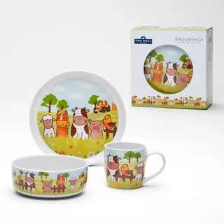 VAN WELL Kinderset 3-tlg. BAUERNHOF - B/H/T ca. 10.00x25.50x22.20