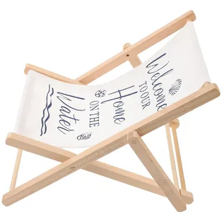 ifundom Stühle Klappbarer Strandstuhl Holz Kleiner Klappbarer Strand-Sonnenstuhl Lounge-Liegestuhl Nautische Dekoration Für Zuhause Schreibtisch Gartendekoration Wohnkultur