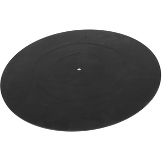 Plattenspieler-Slipmat, 12-Zoll-Schallplatten-Gummimatte, Antistatisch, Vibrationsfest, Weiches Gummi-LP-Plattenspieler-Pad, für Phonographen-LP-Plattenspieler, Schwarz