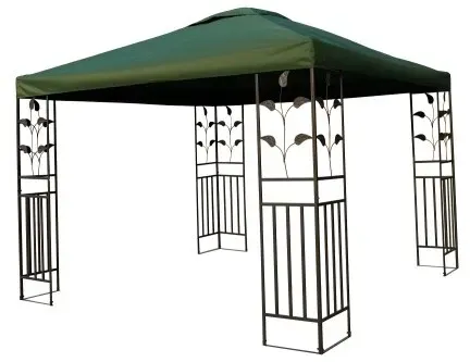 Lex Metallpavillon 3x3 m Pavillon Pergola Gartenpavillon Partyzelt Festzelt stabil grün : Grün