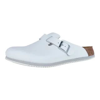 Clog Boston Super Grip, Naturleder, weiß, Weite normal, Größe 43
