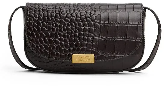 Tommy Hilfiger TH Party Umhängetasche Leder 20 cm  braun