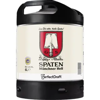 PerfectDraft Spaten Münchner Hell, Helles aus München, Bier (1 x 6l), Mehrweg Fassbier