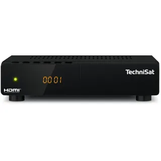 TechniSat HD-S 210 – Kompakter HD Satellitenreceiver (DVB-S/S2, HDMI, USB Mediaplayer, vorinstallierte Sender, Sleeptimer, Fernbedienung) Schwarz
