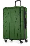 Suitline -  Großer Reisekoffer mit Erweiterung, Trolley Hartschale matt, 4 Rollen, ABS, TSA, Grün
